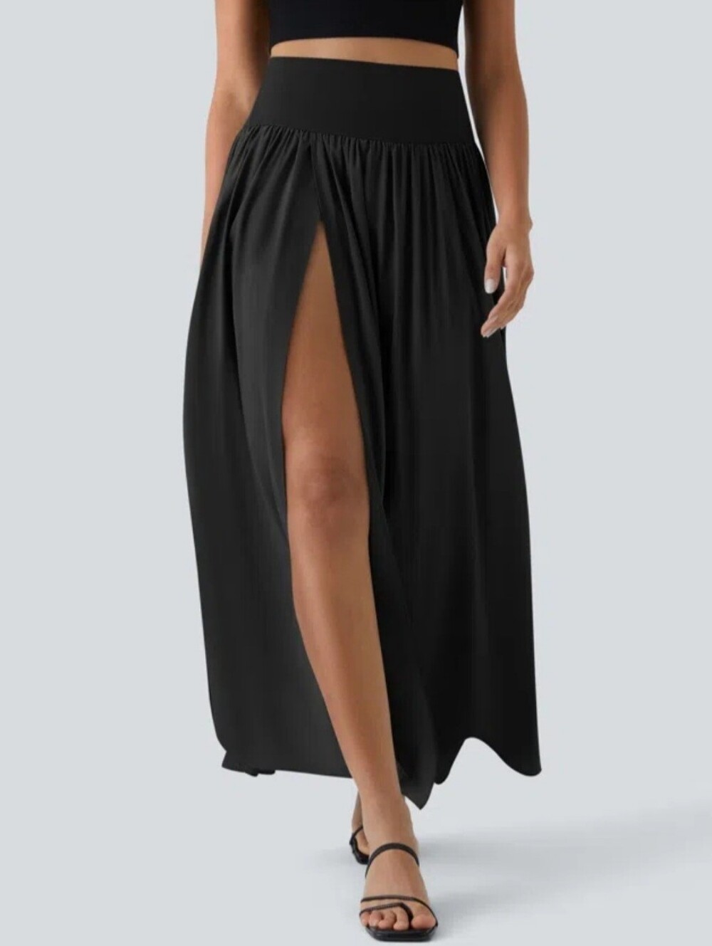 Halara Breezeful High Waisted Split Flowy Quick Dry Maxi Skirt Sz 3X EUC